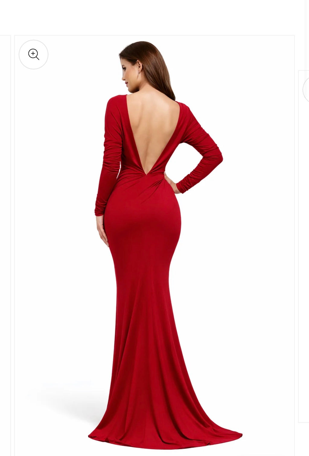 Long Sleeve Deep-V Decollete Multi-Way Gown