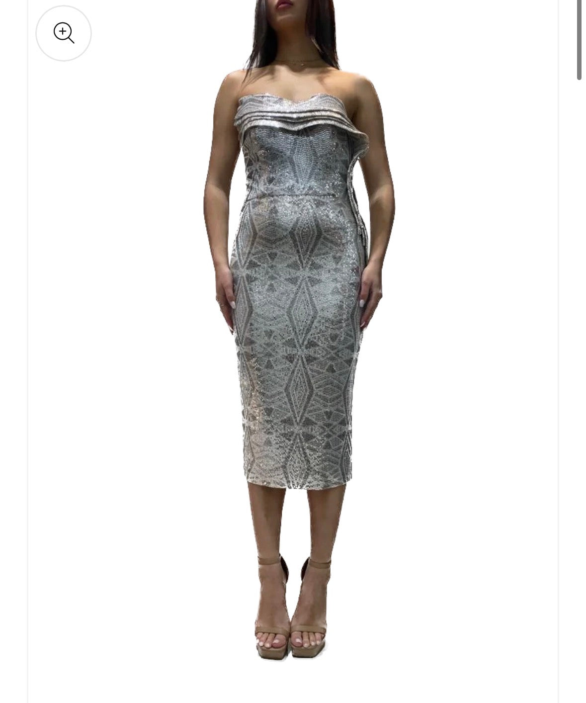 Strapless Dress with Detailed Neckline
