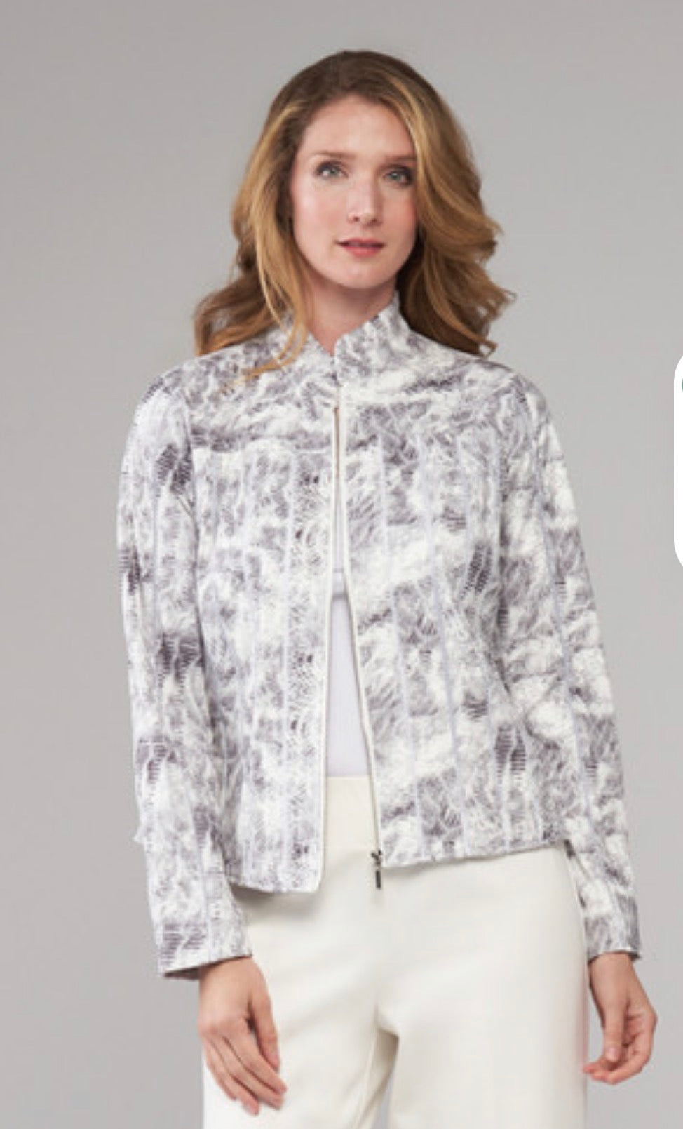 Printed Leslie Silky Suede Jacket