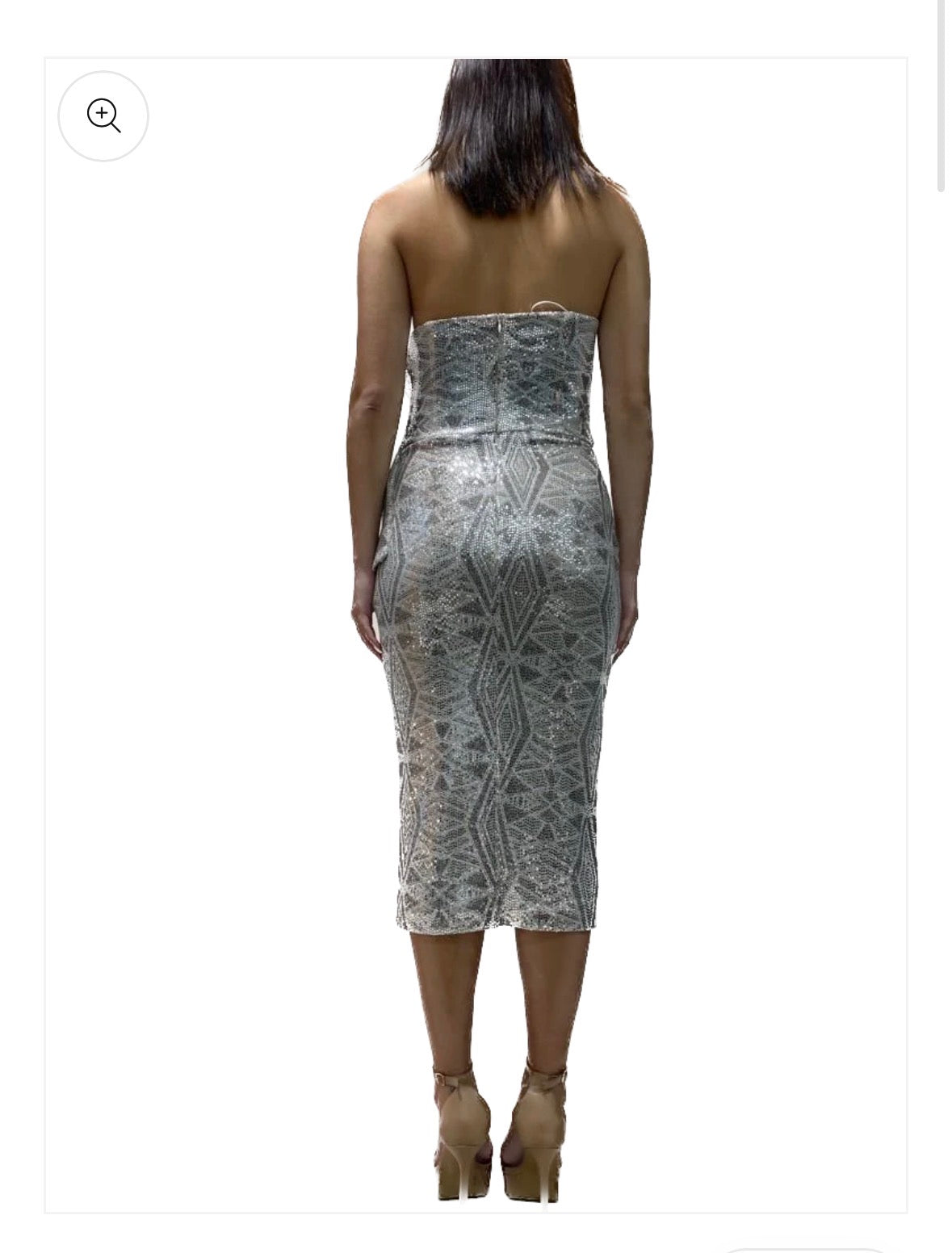 Strapless Dress with Detailed Neckline