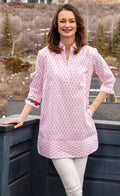 Vail Tunic Mini Pink Palms Print