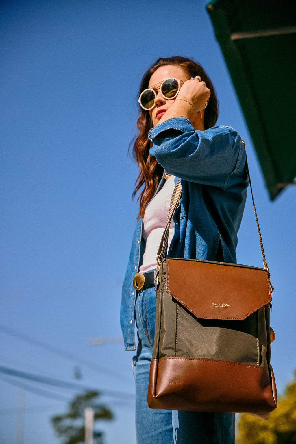 Corbin | Fatigue Washed Canvas + Brown Leather