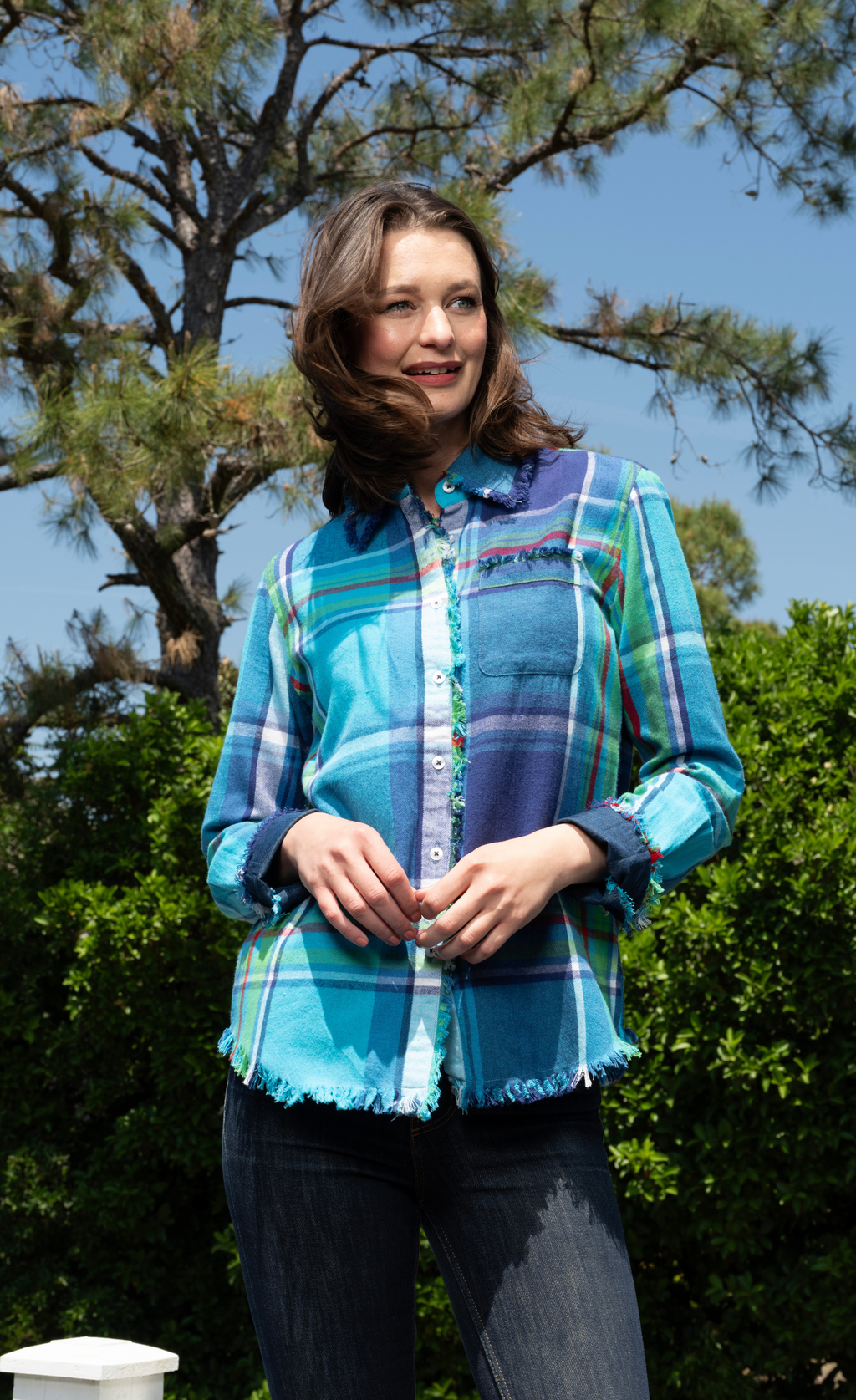 Cape Cod Top Blues Yarn-Dyed Plaid