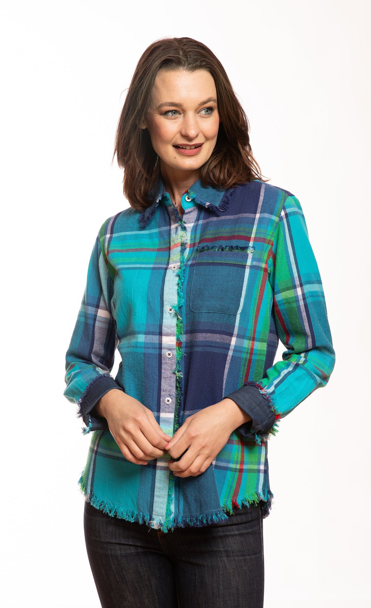 Cape Cod Top Blues Yarn-Dyed Plaid