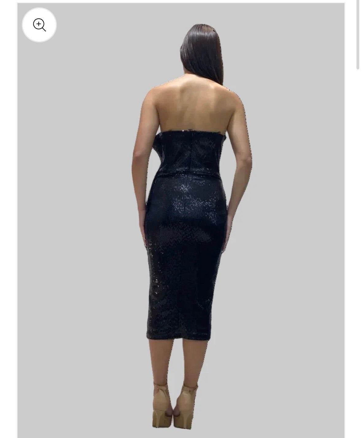 Strapless Dress with Detailed Neckline