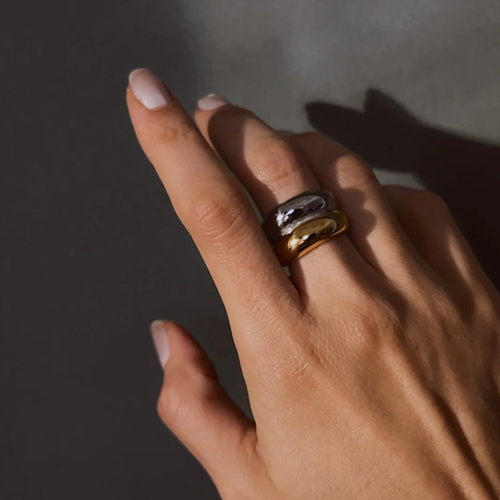 18K Gold-Plated Rain Ring