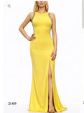 Sleeves Gown With Silver Rhinestones Details at Shoulders and Back