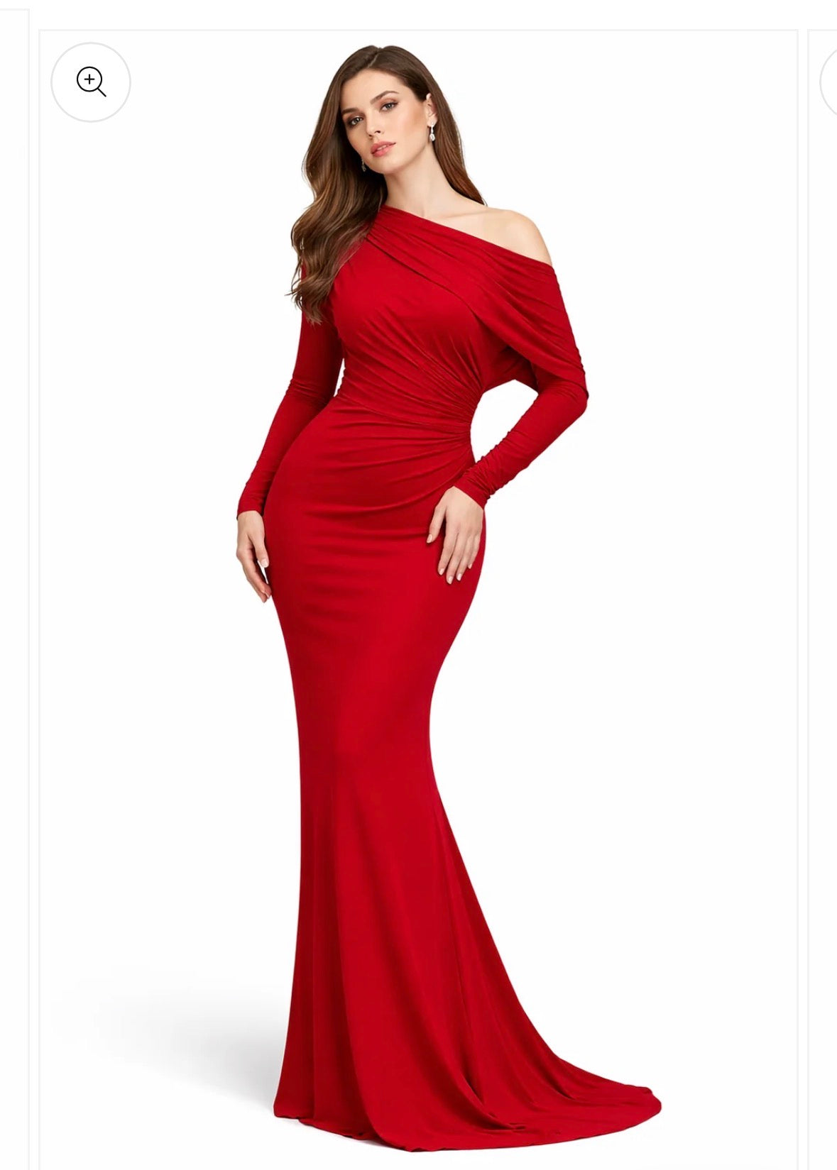 Long Sleeve Deep-V Decollete Multi-Way Gown