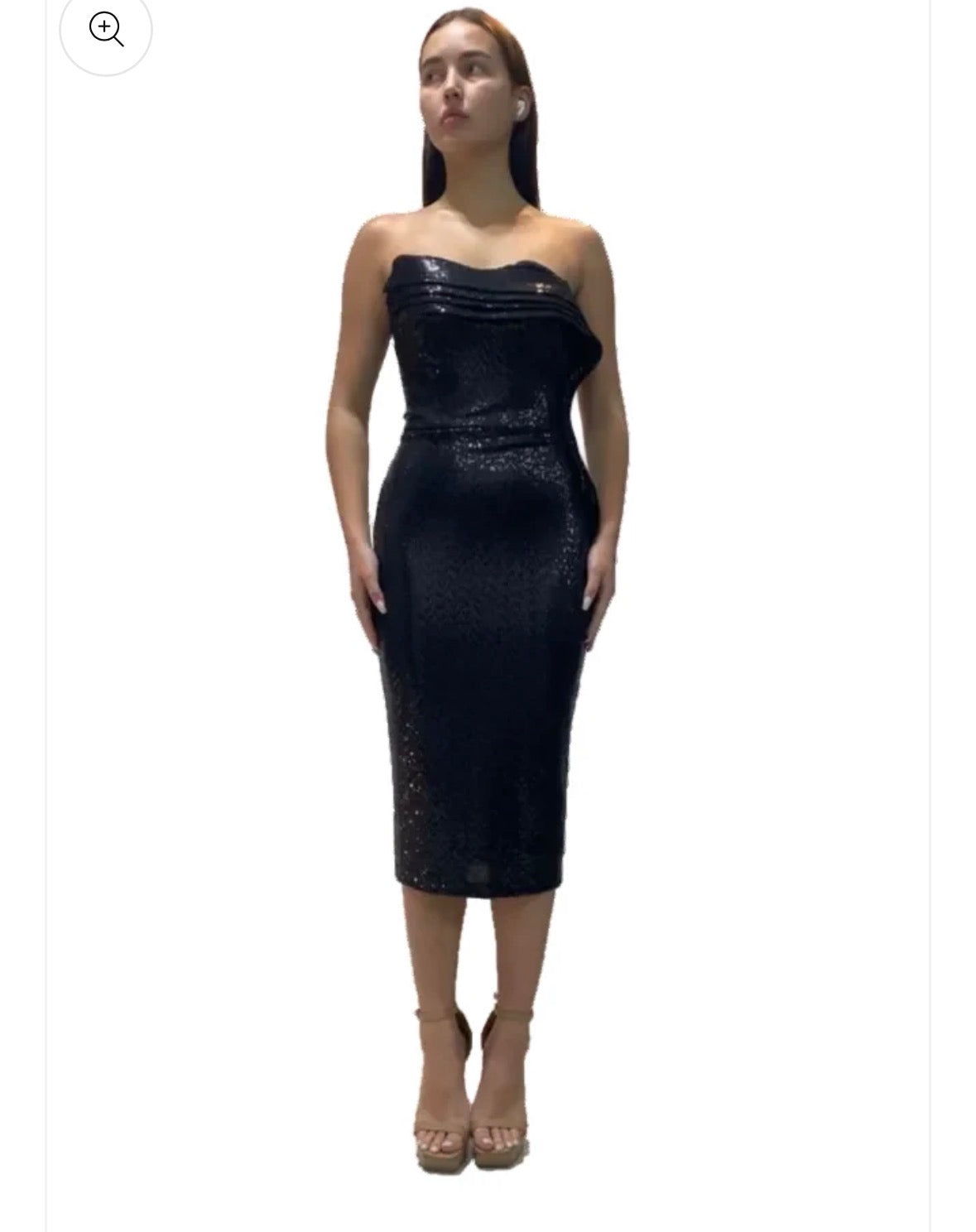 Strapless Dress with Detailed Neckline