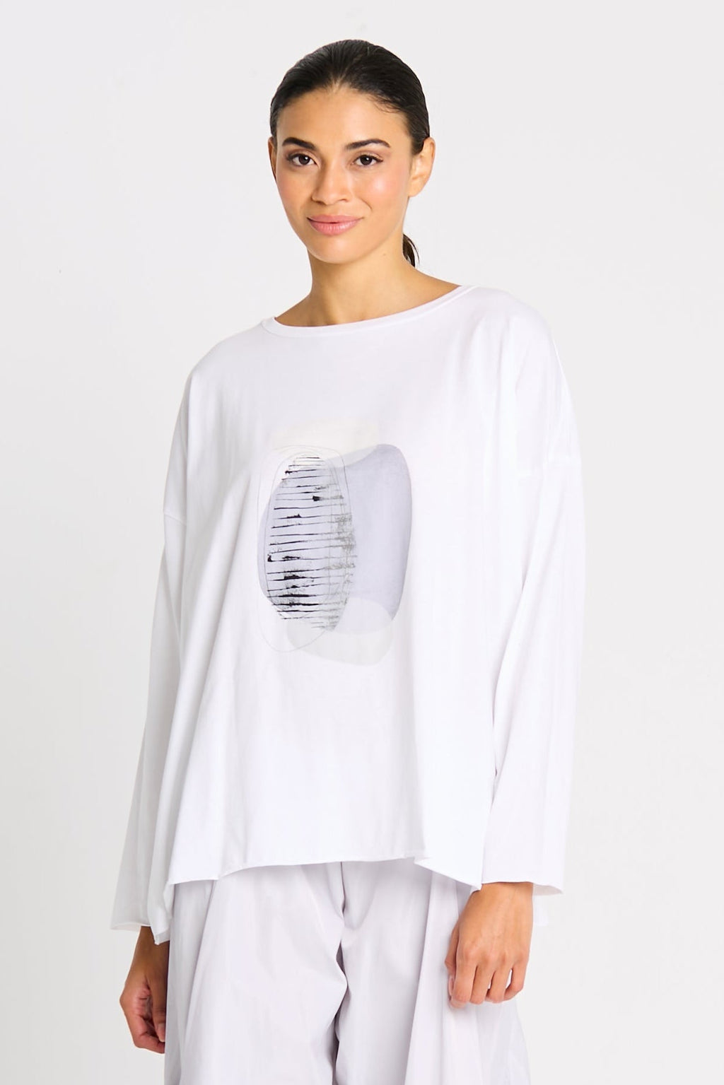 Pima Cotton "Tranquility" Luxury Boxy Tee - As Shown