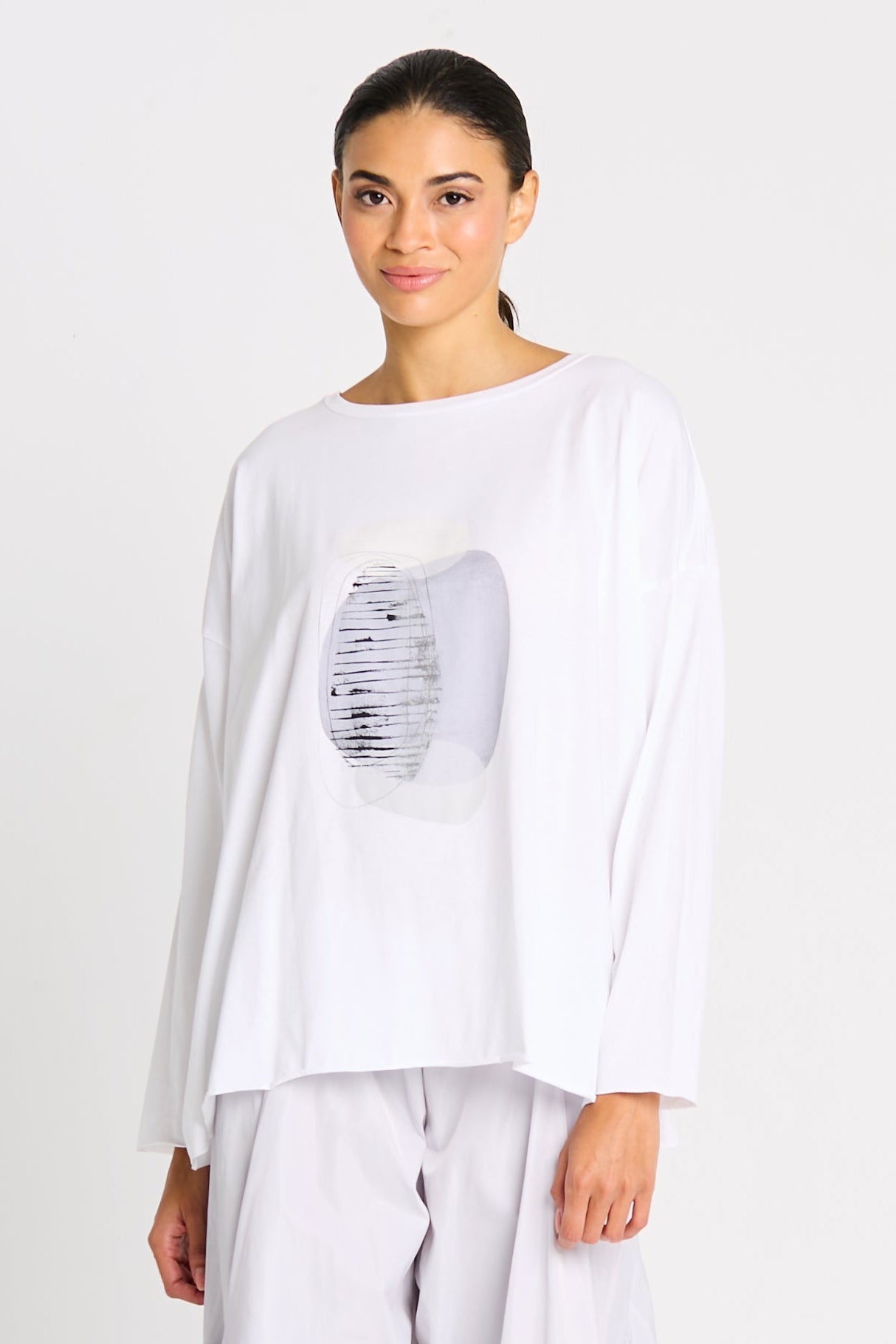 Pima Cotton "Tranquility" Luxury Boxy Tee - As Shown