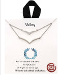 Positivity V Shape Bar CZ Necklace