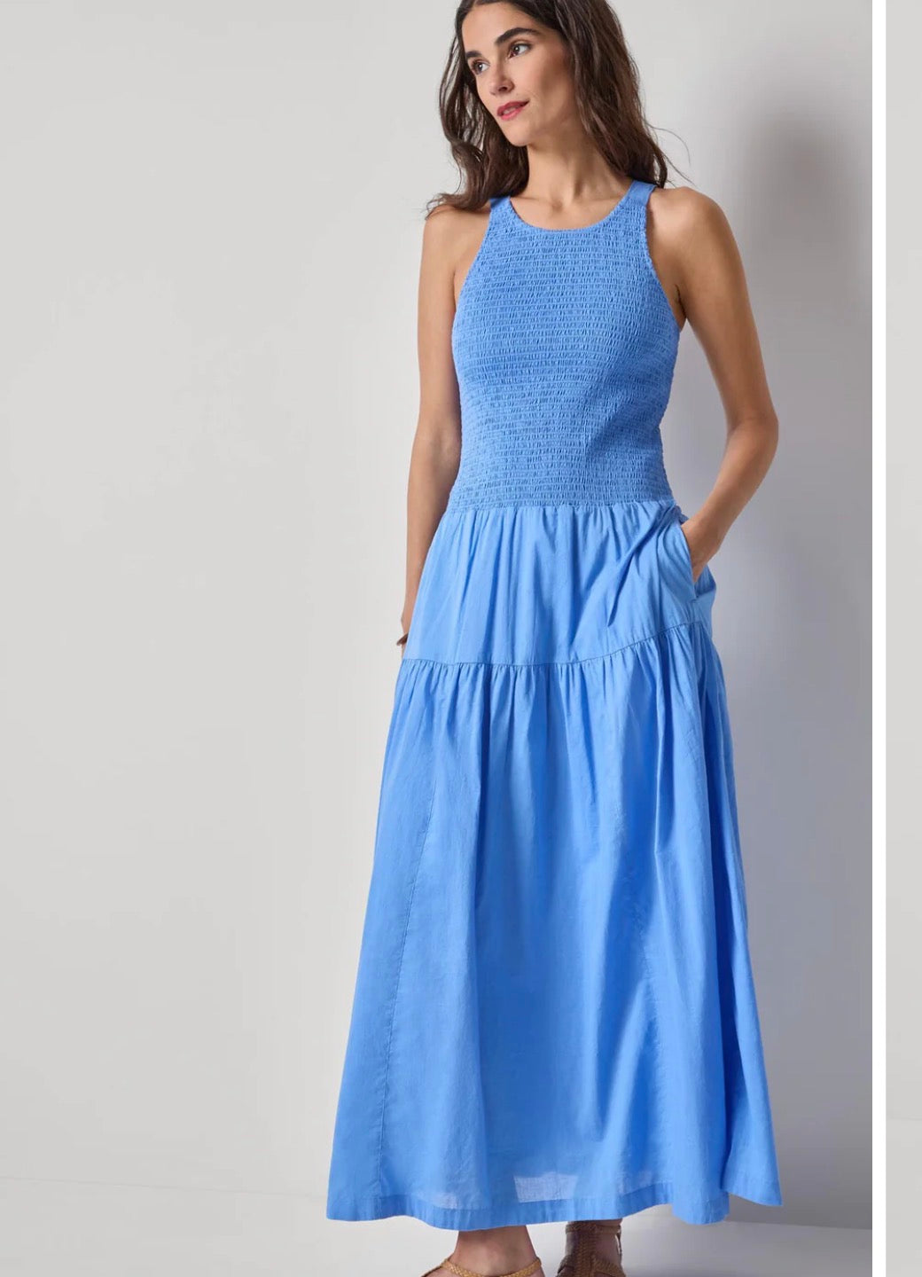 Lilla P-SMOCKED BODICE MAXI DRESS