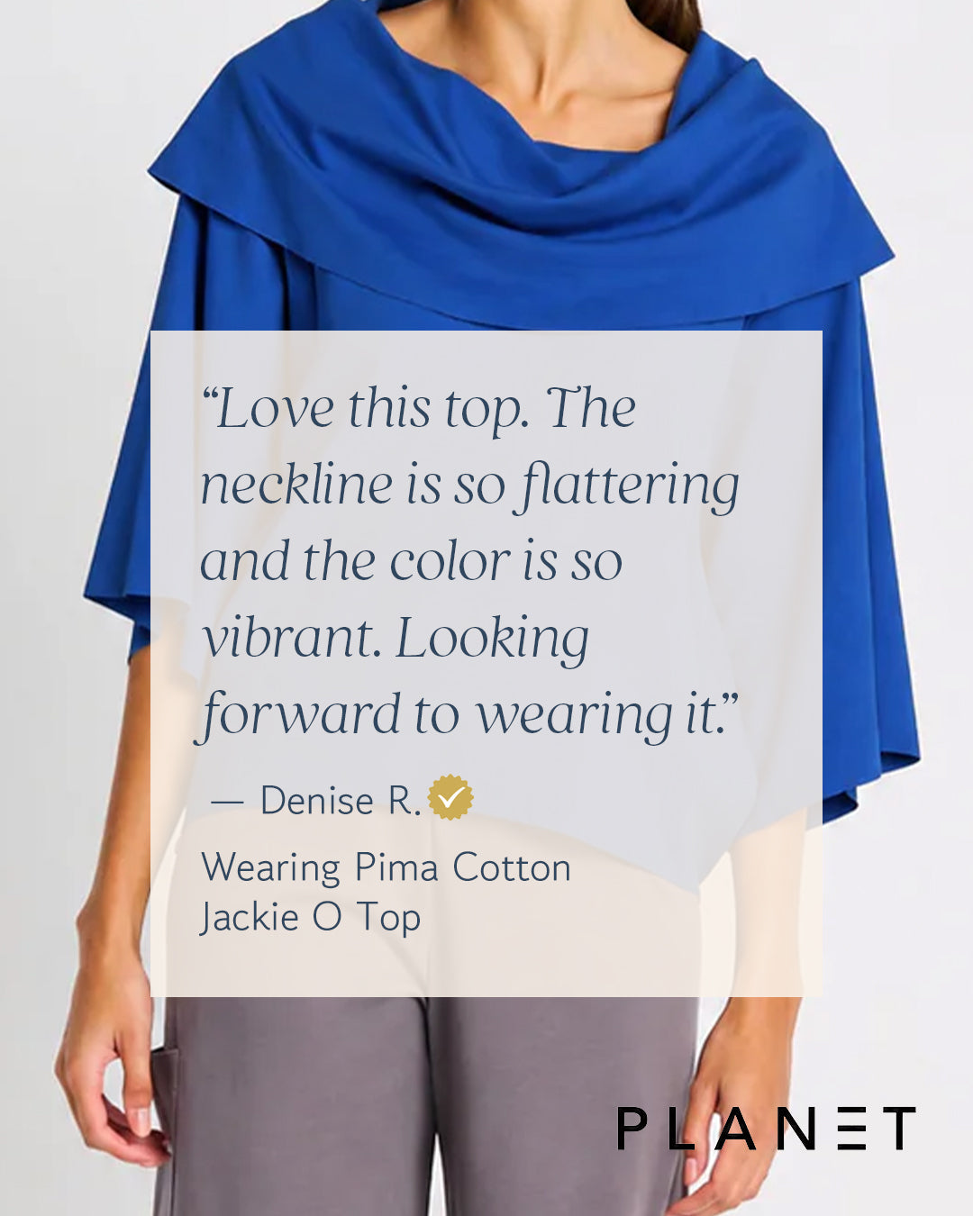 Pima Cotton Jackie O Top - Peacock