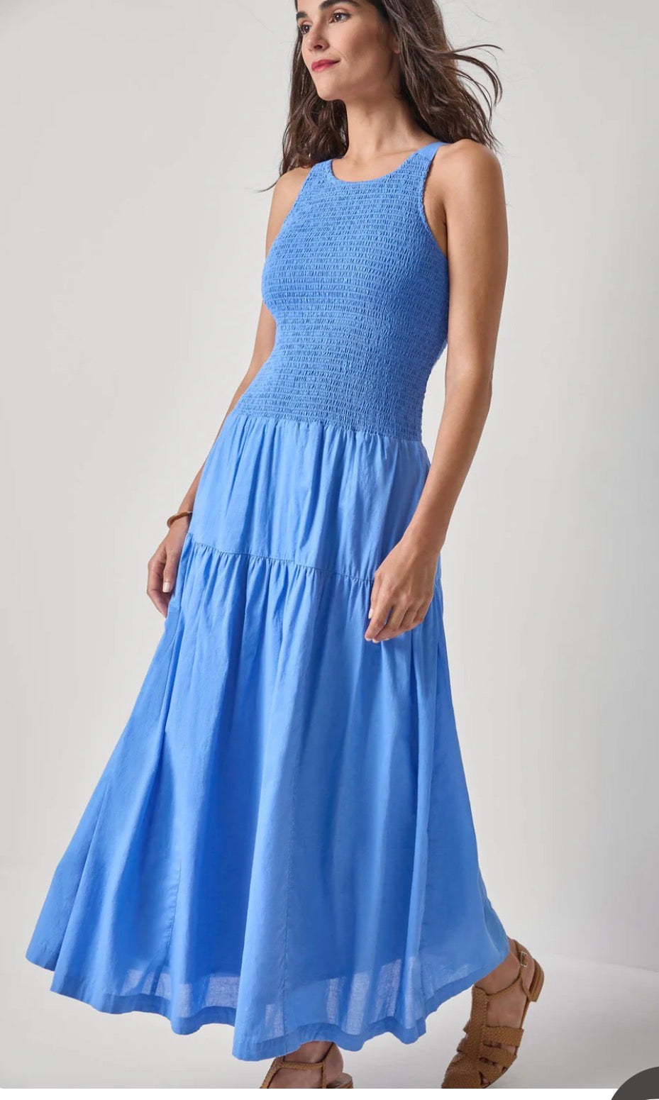 Lilla P-SMOCKED BODICE MAXI DRESS
