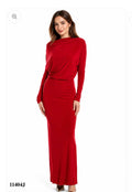 Long Sleeve Deep-V Decollete Multi-Way Gown