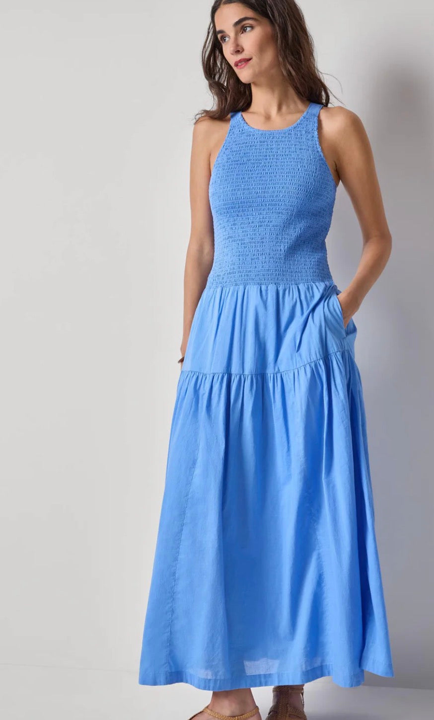 Lilla P-SMOCKED BODICE MAXI DRESS