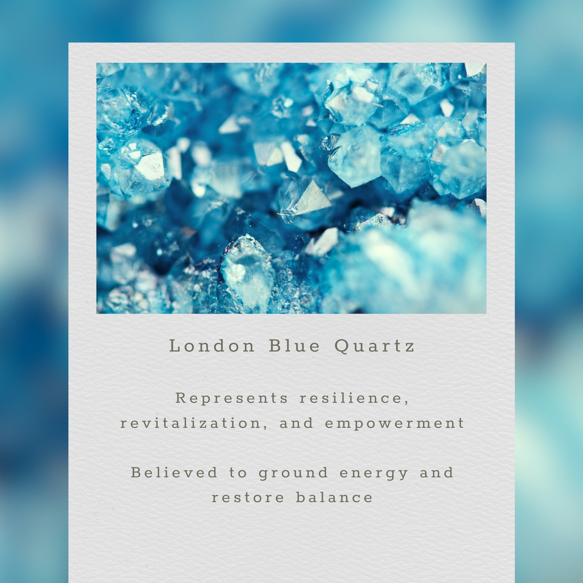 London Blue Quartz Halo Necklace