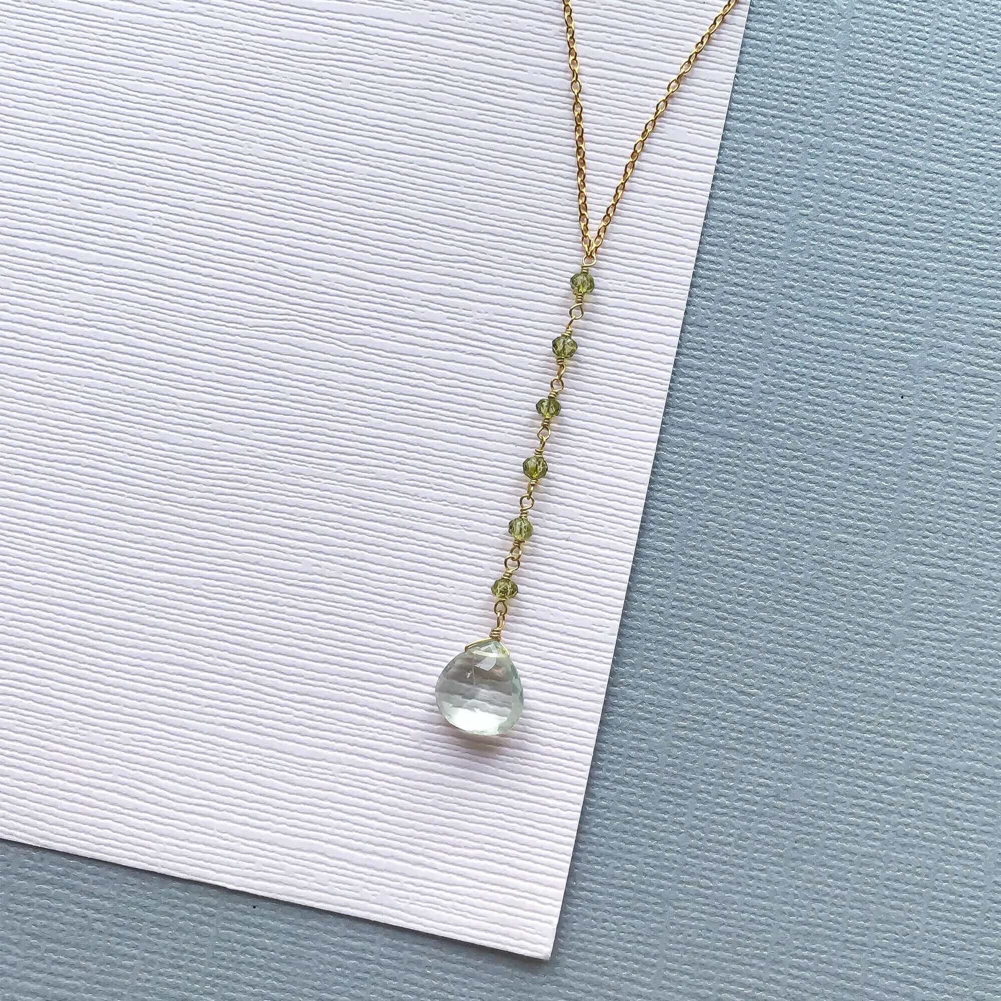 Green Amethyst Mini Yoga Pendant