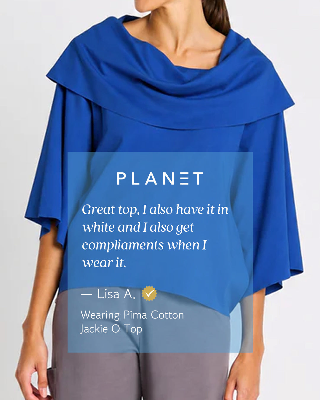 Pima Cotton Jackie O Top - Royal