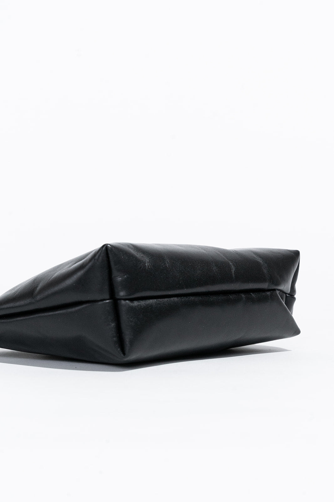 Naomi Zipper Clutch  | Black Leather