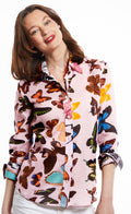 Rome Shirt with 3/4 Sleeve, Pink Butterflies