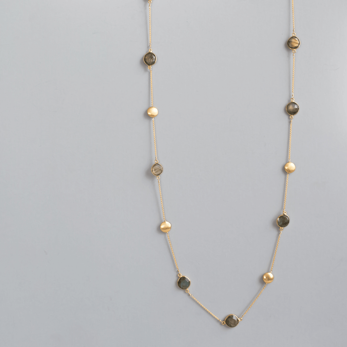 Long Labradorite Layering Chain