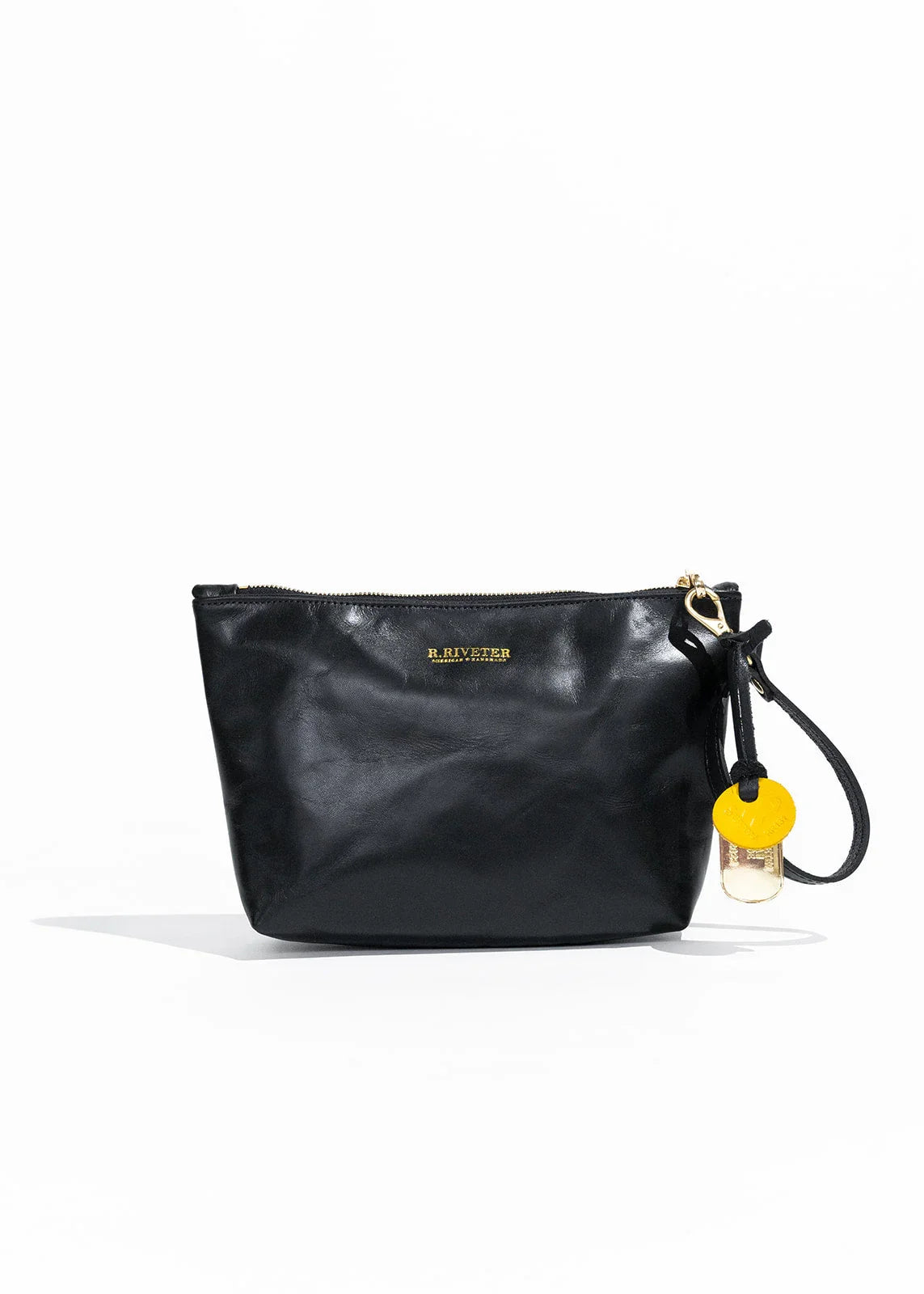 Naomi Zipper Clutch  | Black Leather