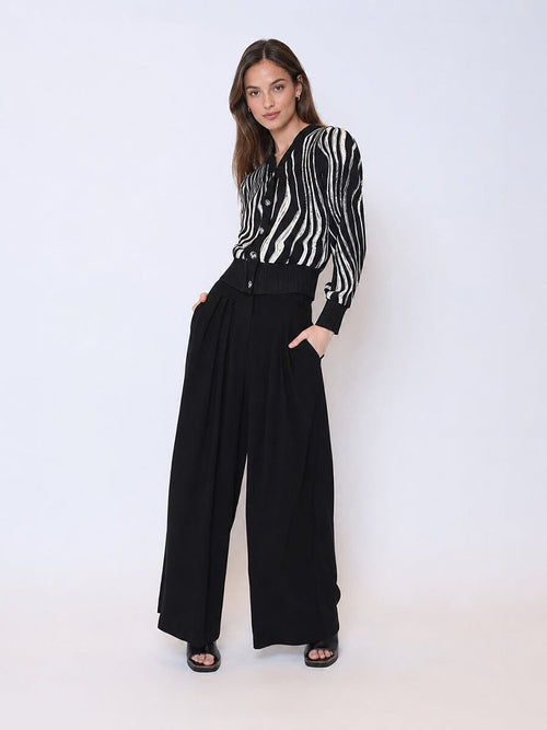 Abstract Printed Cardigan Top
