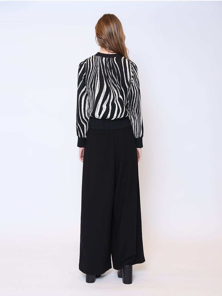 Abstract Printed Cardigan Top
