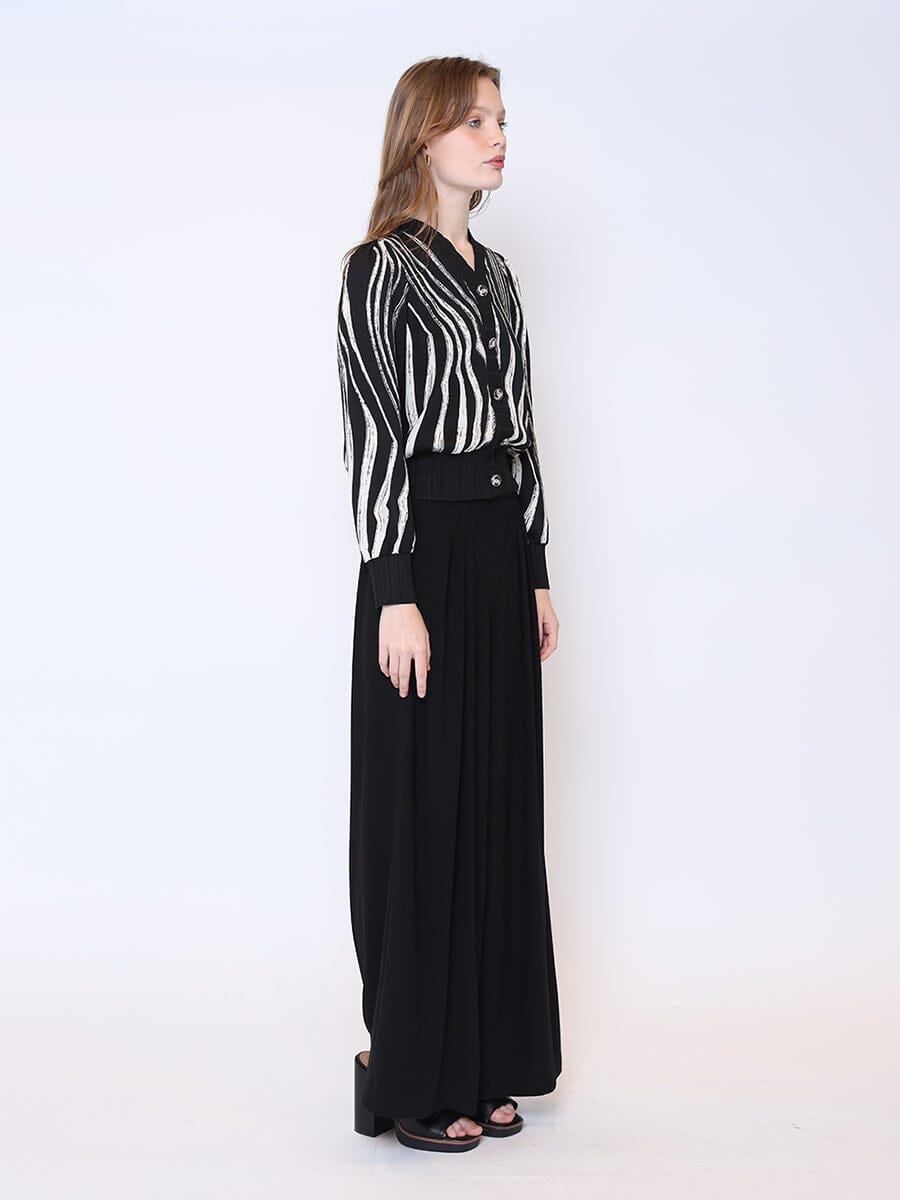 Abstract Printed Cardigan Top
