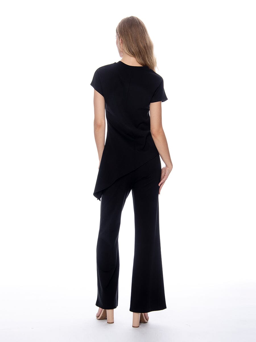 Asymmetric Cut Ruched-Side Top