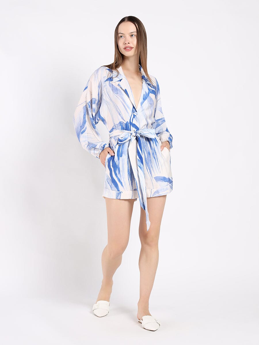 Belted Jumpsuit With a Print