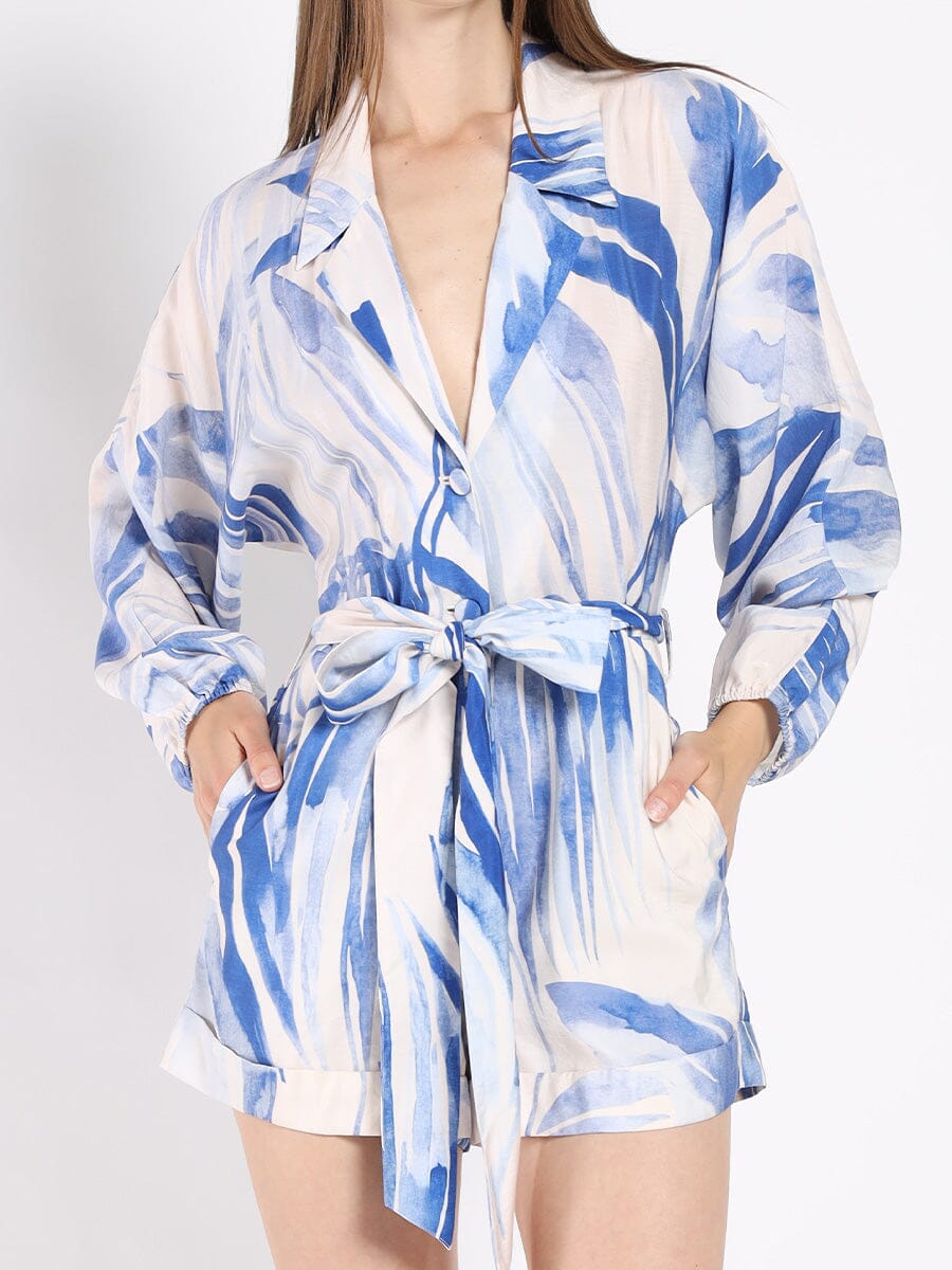 Belted Jumpsuit With a Print