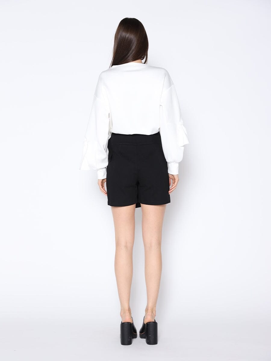 Buckle Belt Wrap Denim Skort