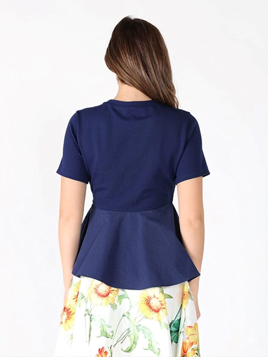 Crew Neck Oversized Bow Top