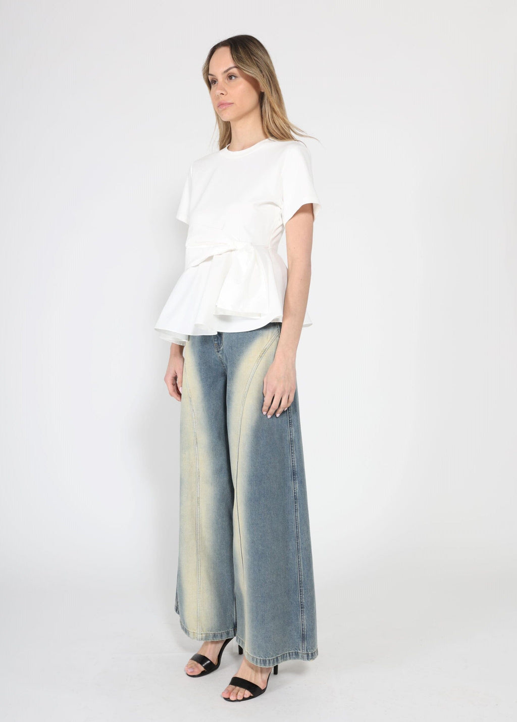 Crew Neck Oversized Bow Top