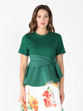 Crew Neck Oversized Bow Top