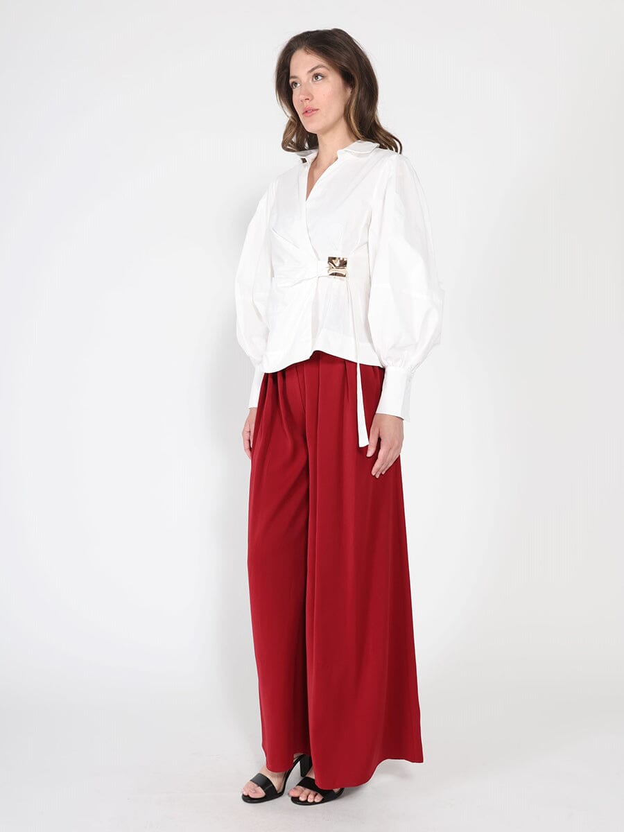 Crossbody Long Sleeve Solid Top