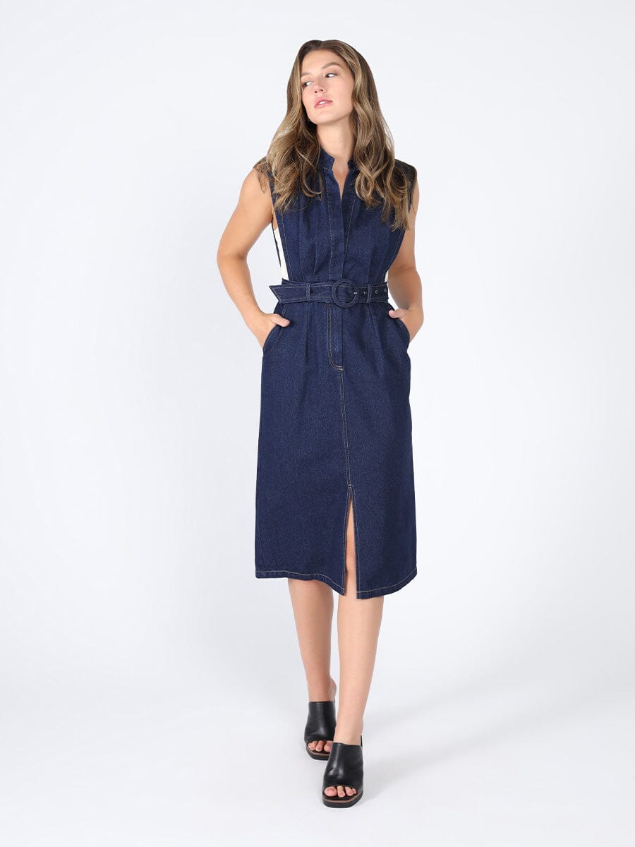 Denim sleeveless dress