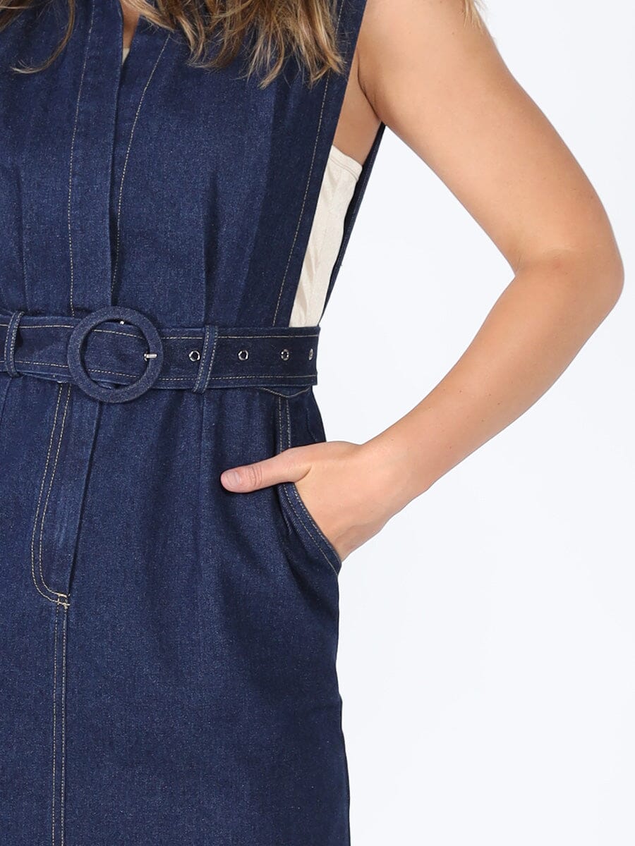 Denim sleeveless dress