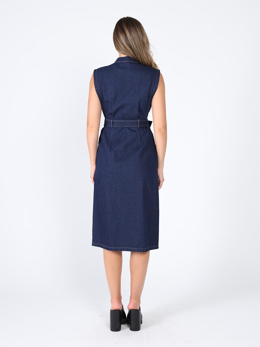 Denim sleeveless dress