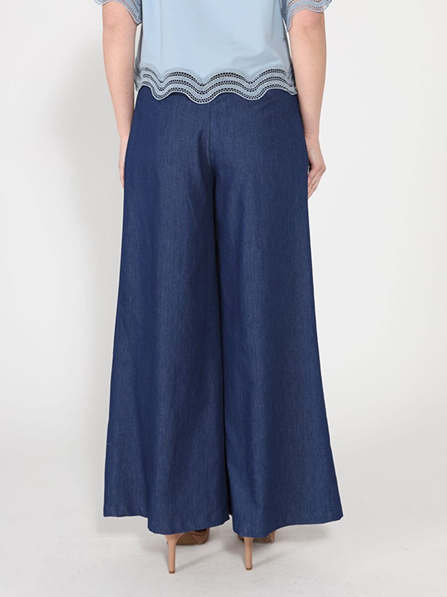 Gracia Fashion Women's Denim Wide Pants