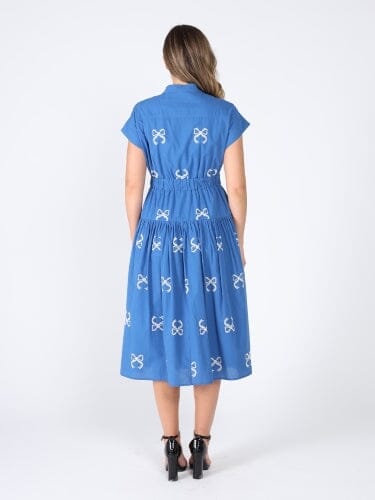 Gracia Fashion Women's Embroideried sleeveless belt dress