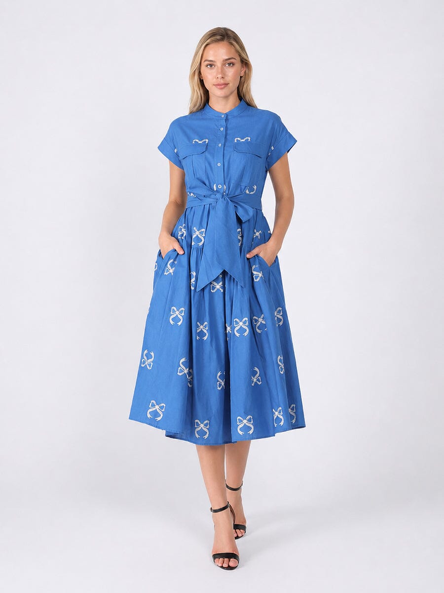 Gracia Fashion Women's Embroideried sleeveless belt dress