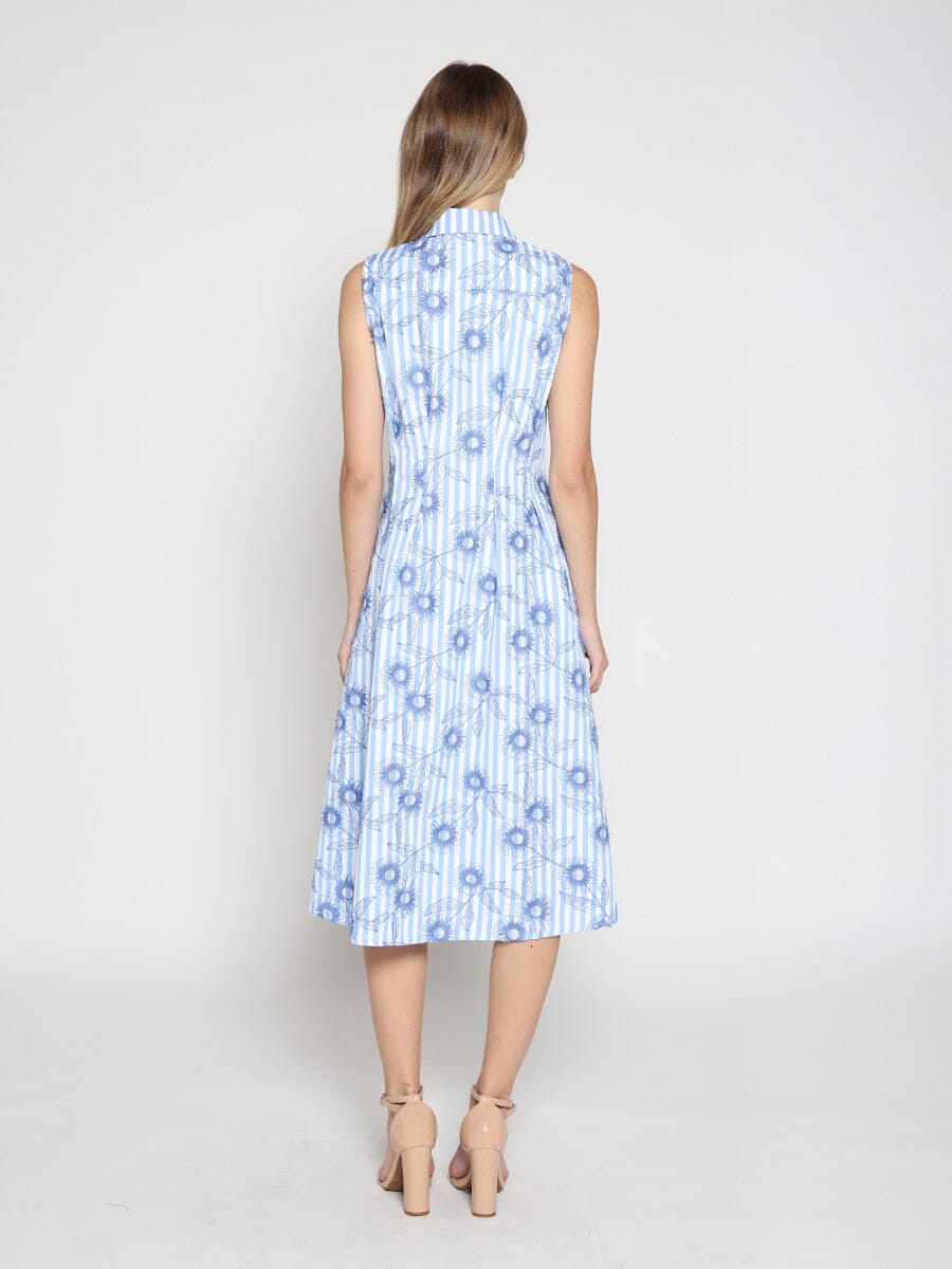 Embroidery Flower Sleeveless Dress