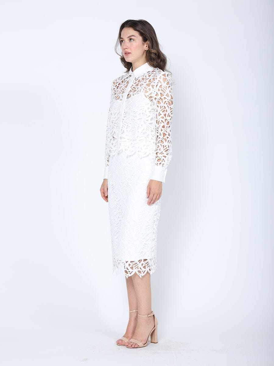 Gracia Fashion Women's Eyelet Lace Embroidered Blouse