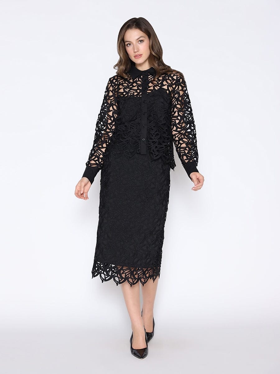 Gracia Fashion Women's Eyelet Lace Embroidered Blouse