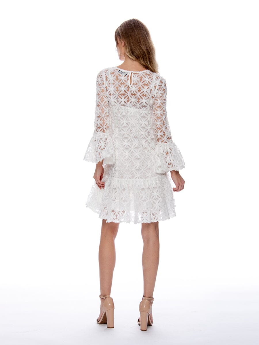 Gracia Fashion Women's Floral Pattern Sheer Midi Dress