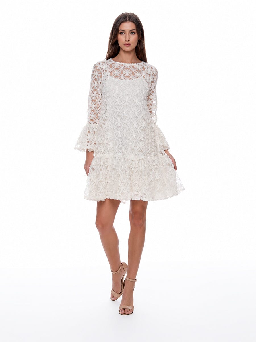 Gracia Fashion Women's Floral Pattern Sheer Midi Dress